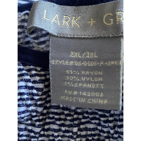 Lark & Grey maxi stripe smocked top shift dress Navy - Size 2XL/3XL - Picture 8 of 8